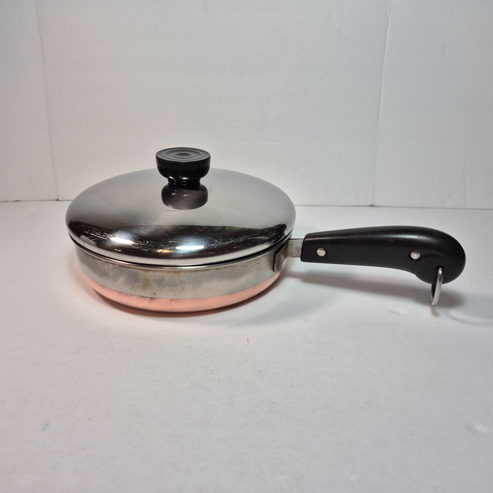 Revere Ware Revereware 1 Qt Copper Bottom Combination Pan Riverside with Lid